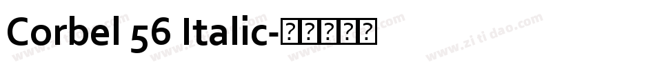 Corbel 56 Italic字体转换